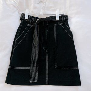 90% NEW SANDRO DENIM SKIRT, BLACK, SIZE 2